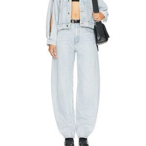 Alexander Wang Light Blue Wash Barrel Jeans